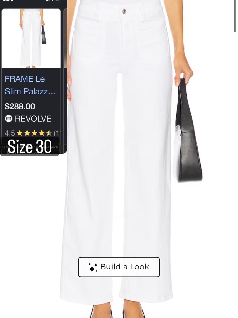 Frame Denim White Wide-Leg Jeans